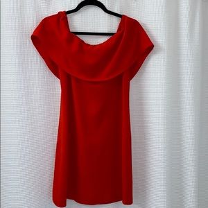 Red Off-Shoulder Dress